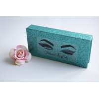 Caja para guardar pestañas - Brillantina turquesa -15243